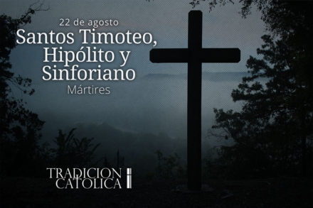 22 de Agosto: Santos Timoteo, Hipólito y Sinforiano